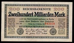P121b Ro118f DEU-143b. 200 Milliard Mark 15.10.1923 XF+ RARE - 200 Mrd. Mark
