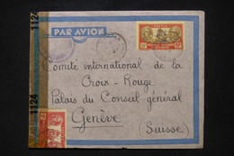 NOUVELLE CALÉDONIE - Enveloppe Croix Rouge De Nouméa Pour La Suisse En 1943 Avec Contrôle Postal - L 104033 - Covers & Documents