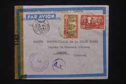 NOUVELLE CALÉDONIE - Enveloppe Croix Rouge De Nouméa Pour La Suisse En 1943 Avec Contrôle Postal - L 104034 - Covers & Documents