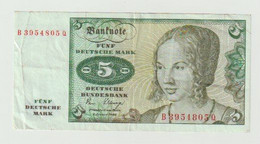Used Banknote Germany 5 Deutsche Mark 1980 - 5 Deutsche Mark