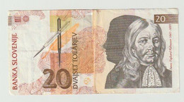 Used Banknote Slovenije 20 Tolarjev 1992 - Slovénie