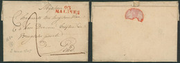 Précurseur - LAC Datée Du Maire De La Ville De Malines (1805) + Obl Linéaire Rouge 93 / MALINES, Port "2" > Gend - 1794-1814 (French Period)