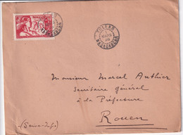 MADAGASCAR - 1938 - EXPO 37 RARE SEUL Sur LETTRE De TULEAR  => ROUEN - Storia Postale