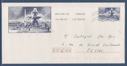 Entier Place De La Concorde Type Timbre 783 Enveloppe TVP 20g, A Circulé, Avec Bristol écrit. Agréée 0401964 - Prêts-à-poster:Stamped On Demand & Semi-official Overprinting (1995-...)