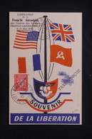 FRANCE - Pétain Surchargé Libération Sur Carte Souvenir En 1945 De Guérande Pour Batz / Mer, Signée - L 104037 - Libération