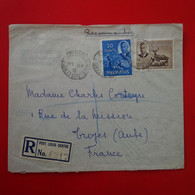 LETTRE MAURICE MAURITIUS PORT LOUIS RECOMMANDE POUR TROYES - Mauritius (1968-...)