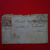 LETTRE ALLEMAGNE HEIDELBERG TIMBRE BADEN POSTVEREIN POUR FRANCE CHATEAU MARNE - Cartas & Documentos