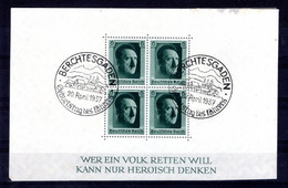 Reich  Michel #  646  4-er Block Mit SST Berchtesgaden 20 April 1937 - Gebraucht