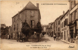 CPA AK COMBRONDE La Grande Rue Et La Poste (461053) - Combronde