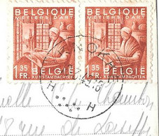 SUR CPA.. 1949.  N°769  X 2..  CACHET   KNOKKE..1949..  TBE VOIR SCANS - 1948 Exportation