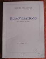 IMPROVISATIONS Pour Batterie Et Piano " MARCEL MIHALOVICI " - Textbooks