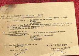 WWII-Ravitaillement En Matériel Constitués à St Michel De Maurienne -Modane-Le Monetier-☛rechargement Des Accus - Documenti