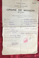 1940-WWII-Ordre De Mission.-☛document Militaire Armée Française-Etat Major XVé Région -3é Bureau-☛Audibert Capitaine Mar - Documenti