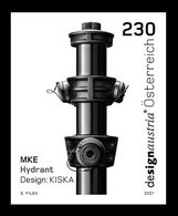 Austria 2021 Mih. 3590 Austrian Design. MKE Fire Hydrant (black Proof) - Proeven & Herdruk