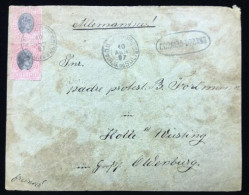 Brazil 1897 Cover From Porto Alegre To Oldenburg Germany By Rio De Janeiro & Wüsting Pair Stamp Republic Dawn 100 Réis - Storia Postale
