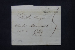 BELGIQUE. - Marque Postale De Ostende Sur Lettre Pour Gand En 1798 - L 104074 - 1794-1814 (Französische Besatzung)
