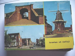 Nederland Holland Pays Bas Delfzijl Met Molen, Poort En Straat - Delfzijl