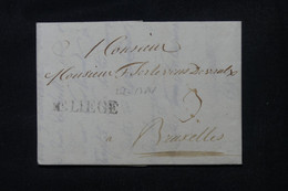 BELGIQUE. - Marque Postale De Liège Sur Lettre Pour Bruxelles En 1784 - L 104086 - 1714-1794 (Oesterreichische Niederlande)