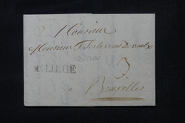 BELGIQUE. - Marque Postale De Liège Sur Lettre Pour Bruxelles En 1784 - L 104086 - 1714-1794 (Paises Bajos Austriacos)