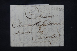 BELGIQUE. - Marque Postale De Liège Sur Lettre Pour Bruxelles En 1784 - L 104087 - 1714-1794 (Oesterreichische Niederlande)