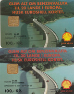 Denmark, DD 023 And 023X, 100 Kr, Shell, Expiry : 04.95, Light And Dark Version, 2 Scans. - Dänemark