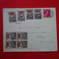 LETTRE BRUXELLES CACHET OBERKOMMANDO DER WEHRMACHT CENSURE POUR TROYES FRANCE OCCUPEE 1941 - WW II (Covers & Documents)