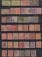 45 Stamps On Travancore & Cochin + Service, Few With Colour Varities, British India Used - Cochin