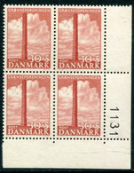 DENMARK 1953 Schleswig Border Union In Block Of 4 With Control Number MNH / **. Michel 340 - Ungebraucht