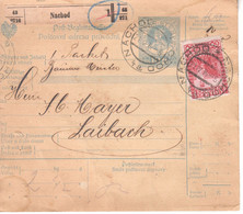 6827--PAKETKARTE--  NACHOD--LJUBLJANA - ...-1918 Prefilatelia