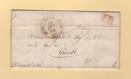 Mens - 37 - Isere - 18 Dec 1845 - Courrier De Carrillon - PP Port Paye - 1801-1848: Voorlopers XIX