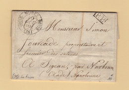 Morez - 38 - Jura - 1832 - Courrier De Les Rousses - PP Port Paye - 1801-1848: Precursores XIX