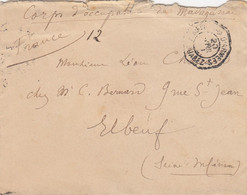 LETTRE. 20 AVRIL 1901. CORPS D'OCCUPATION DE MADAGASCAR. CORces DES ARMEES. DIEGO-SUAREZ. VERSO ARRIVEE ELBEUF 14 5 01/2 - Storia Postale