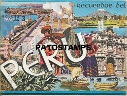 167095 PERU COSTUMES & MULTI VIEW 14 FOURTEEN LIBRILLO NO POSTAL POSTCARD - Peru