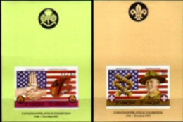 ST.VINCENT 1986 Scouting Powell Stars And Stripes  Flag IMPERF Sheetlets:2 Sheets USA-related - Timbres