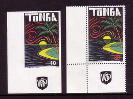 Tonga 1993 Imperf Plate Proof + Specimen - Island Scene - Palm Tree, Moon - Islas