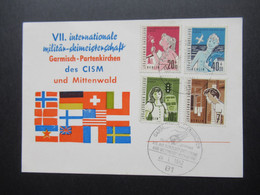 Berlin Hilfswerk Nr.193 / 196 Sonder PK VII. Internat. Militär Skimeisterschaft Garmisch Partenkirchen Des CISM - Covers & Documents