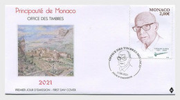 Monaco.2021.Czesław Słania -  Postage Stamp And Banknote Engraver.FDC. - FDC