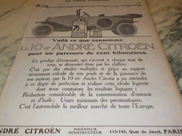 ANCIENNE PUBLICITE VOITURE  LA 10 HP  DE ANDRE CITROEN  1920 - Voitures