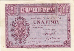 CRBS0015 BILLETE ESPAÑA 1 PESETA OCTUBRE 1937 SERIE B EBC 65 - Sonstige & Ohne Zuordnung