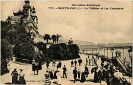 CPA AK MONACO - MONTE-CARLO - Le Theatre Et Les Terrasses (476758) - Terraces