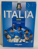 04118 CALENDARIO 2008 - Nazionale ITALIA RUGBY- Calendario Ufficiale 14 Mesi - Grand Format : 2001-...