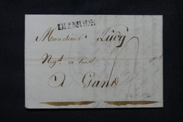 BELGIQUE. - Marque Postale De Dixmude Sur Lettre En 1822 Pour Gand - L 104094 - 1815-1830 (Holländische Periode)