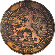 Monnaie, Pays-Bas, Wilhelmina I, 2-1/2 Cent, 1903, TTB, Bronze, KM:134 - 2.5 Centavos