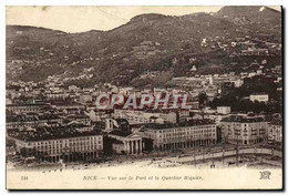 CPA Nice Vue Sur Le Port Et Le Quartier Riquier - Mehransichten, Panoramakarten