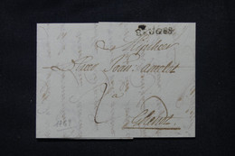 BELGIQUE. - Marque Postale De Bruges Sur Lettre Pour Gand En 1769 - L 104101 - 1714-1794 (Paesi Bassi Austriaci)