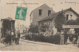 Blanc'Mesnil  93  Le Coin De L'Avenue  D'Aulnay Hotel-Restaurant-JOURDAN  Animé Attelage Fourgon De Livraison - Le Blanc-Mesnil