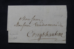 BELGIQUE.- Lettre De La Sous Préfecture D'Audenarde En 1809 Pour Cruyshautem   - L 104103 - 1794-1814 (Periodo Francese)