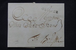 BELGIQUE.- Marque Postale De Ostende Sur Lettre Pour Bruxelles En 1774 - L 104109 - 1714-1794 (Pays-Bas Autrichiens)
