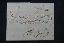 BELGIQUE.- Marque Postale De Ostende Sur Lettre Pour Bruxelles En 1774 - L 104109 - 1714-1794 (Oostenrijkse Nederlanden)