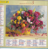 ALMANACH DU FACTEUR Calendrier Des Postes 2005, Seine-Maritime, DIEPPE, LE HAVRE, ROUEN, Carton Souple, Bouquet Fleurs - Grand Format : 2001-...